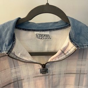 Vintage create havoc crew zip pullover